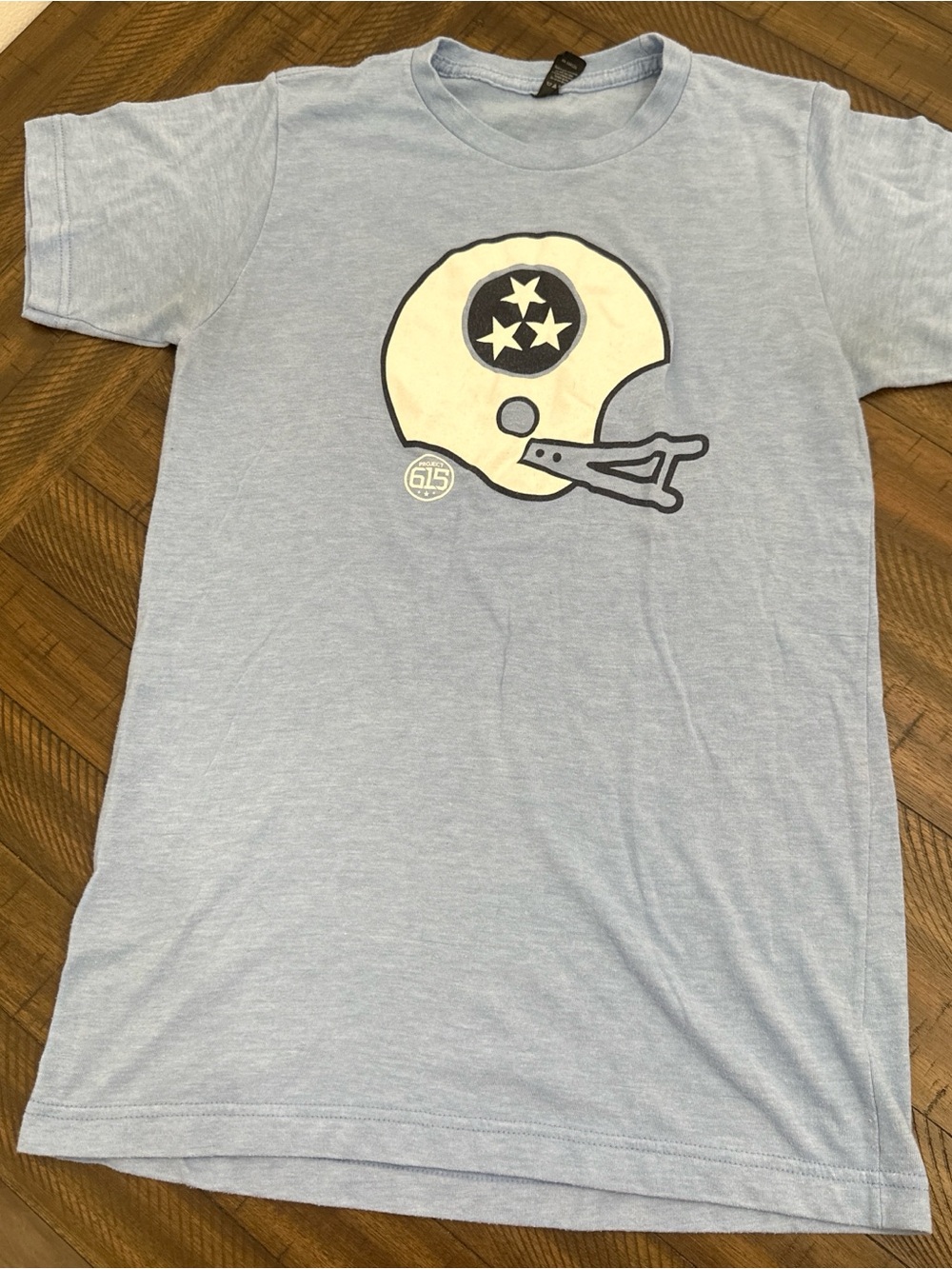 Light Blue Women’s TN Titans Graphic Tee with Helmet